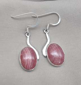 ต่างหูห้อยประดับทัวร์มาลีนสีชมพูธรรมชาติ เงินแท้ 925 รับรองโดย IGI เครื่องประดับเสริมดวงสำหรับงานแต่งงานและงานปาร์ตี้ - Product Image 1