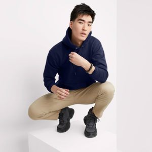 Sudadera con Capucha Azul Marino para Hombre, Sudadera con Capucha de Forro Polar de Manga Larga Personalizada de Alta Calidad, Sudadera con Capucha Extra Grande de Color Sólido para Hombre - Product Image 5