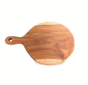 Planche à découper ronde avec poignée ergonomique, finition lisse, construction robuste, idéale pour couper, servir des collations, du fromage et du pain - Product Image 3