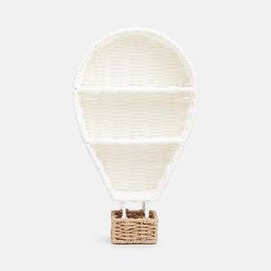 Eco friendly seagrass wall <b>shelf</b> kid nursery room woven rattan storage holder basket hot air balloon <b>rustic</b> wall hangings shop - Product Image 2