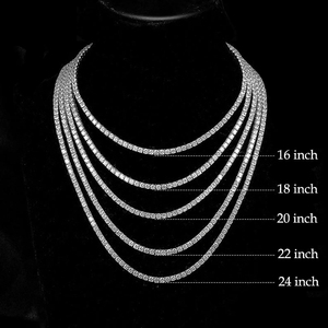 Laysware Jewels Cadena de tenis de plata 925 con diamantes de moissanita VVS de 2MM, 3MM, 4MM, 5MM, Collar y Pulsera para Hombre y Mujer, Joyería Hiphop - Product Image 2