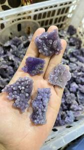 Sparkling Purple Botryoidal <b>Crystal</b> <b>Cluster</b> Unique Natural Grape Agate Mineral Small Specimen 1-10 cm - Product Image 1
