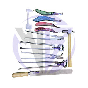 Ensemble d'outils de ferrage personnalisés, 11 pièces essentielles pour l'entretien des sabots de cheval, instruments en acier inoxydable chirurgical - Product Image 5