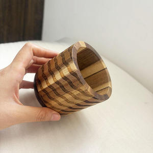 Electric Electronic Bamboo Wooden <b>LED</b> Digital Alarm <b>Clock</b> Snooze Function Modern Design for Bedroom Room Living Room Indoor - Product Image 5