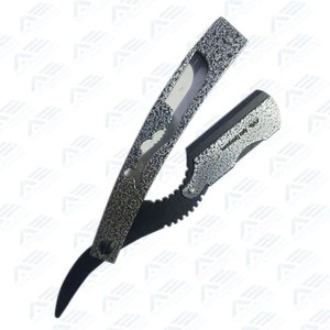 Rasoir de Barbier Professionnel en Acier Inoxydable Durable, Instrument de Beauté, Rasoir Droit Noir en Acier Inoxydable pour Hommes - Product Image 5
