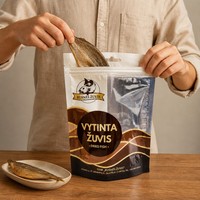 Sachets d'emballage personnalisés pour poisson séché avec fenêtre transparente, pochettes verticales à fermeture éclair numériques pour snacks de fruits de mer et poisson séché