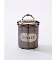 Bocaux de stockage gravés en acier argenté brillant pour le café et le thé faits à la main pour la cuisine de restaurant d'hôtel à la maison