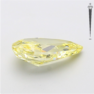 Diamante Cultivado en Laboratorio con Certificación IGI, Corte Pera Modificado de 2.51 CT, Color Amarillo Intenso Fantasía, Claridad VS2, CVD LG 795641436 para Joyería - Product Image 3