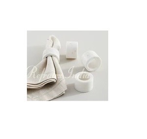 Anneaux de serviette en marbre faits à la main en gros, accessoires de table décoratifs de luxe pour mariages, hôtels et événements, export - Product Image 1