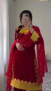 ชุดเดรสยาวแขนยาวสไตล์กุจิแบบวินเทจอัฟกันสำหรับผู้หญิง งานปักมือ ผ้าชีฟอง ปักลายละเอียด สไตล์ชนเผ่า - Product Image 4