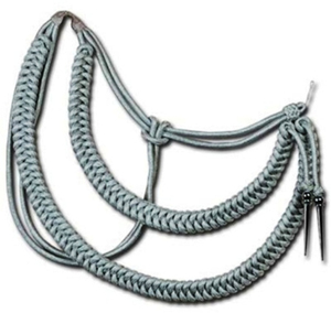 Cordón Táctico Trenzado Metálico Dorado y Plateado, Aiguillette de Alta Calidad, Diámetro/Largo Personalizables para Prendas - Product Image 1