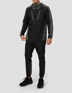 Survêtement de sport personnalisé pour homme avec fermeture éclair, imprimé, en nylon, pour l'entraînement, le jogging d'hiver et les tenues de sport, coupe-vent en polyester - Product Image 4