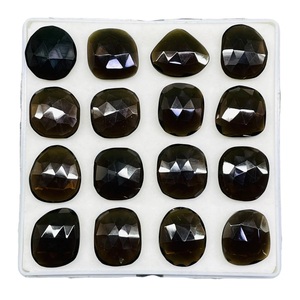 <b>Natural</b> Smoky Quartz Rose Checker Cut Flat Back Loose Gemstones Wholesale Bulk Lot 17mm-19.5mm Semi Precious <b>Natural</b> <b>Stone</b> SALE - Product Image 5