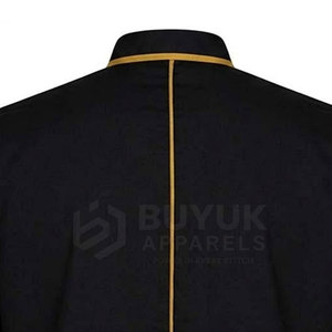 Chaqueta de Trabajo para Chef, Transpirable, Elástica, Ligera, de Poliéster/Algodón, Tejido de Punto, Manga Larga, Uso Profesional en Restaurantes y Bares - Product Image 3