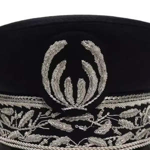 Gorra de Visera OEM para Sacerdote de Iglesia, Cadete, Banda Escolar, con Insignia Bordada de Cruz Dorada y Roja, Gorra Religiosa para Desfile - Product Image 2