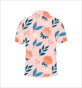 เสื้อโปโลพิมพ์ลายดอกไม้เขตร้อนแบบกำหนดเอง แขนสั้น สวมใส่สบาย เหมาะสำหรับกอล์ฟ เทนนิส ชุดทีมฤดูร้อน - Product Image 2