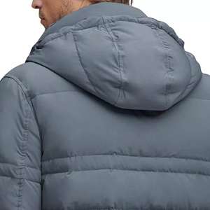 Nouvelle veste matelassée personnalisée très vendue pour hommes, couleur gris uni, manches longues, collection hiver, veste matelassée pour hommes - Product Image 6