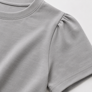 Camiseta Unisex Gris con Capucha y Manga Corta, 100% Algodón Tejido, Corte Holgado Regular, Transpirable, Color Sólido, con Logo, para Todas las Temporadas - Product Image 4