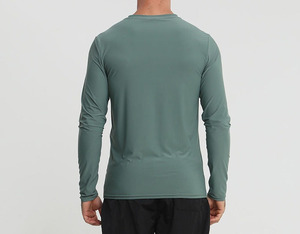เสื้อตกปลาแขนยาวสีเขียวล้วนสำหรับผู้ชาย ขายดีที่สุดปี 2026 ป้องกันรังสียูวี 50 แห้งเร็ว ผลิตจากโพลีเอสเตอร์ ทรงพูลโอเวอร์ ไซส์ผู้ใหญ่ มีจำหน่ายแล้ว - Product Image 2