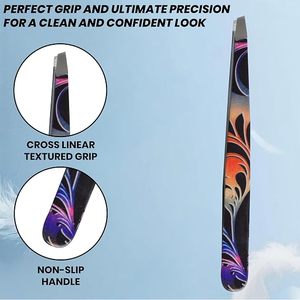 Pinzas Profesionales para Cejas con Punta Inclinada, Pinzas para Pestañas, Pinzas para Depilar - Product Image 4