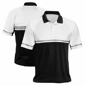 Hi-vis Fluorescent Polyester Short Sleeve Construction Safety Unisex Working <b>Polo</b> Shirts Reflective Tape Workwear - Product Image 6