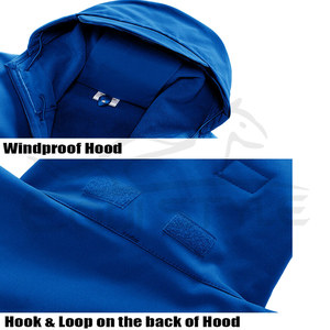 <b>Mens</b> Softshell Hooded Jacket Zip Fly Multi Pockets Outdoor OEM Hiking Apparel Windproof Regular Fit Water Resistant <b>Rain</b> <b>Coat</b> - Product Image 3