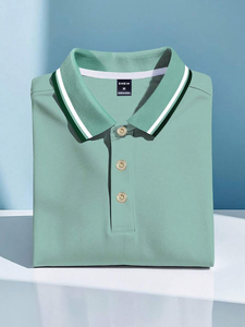 T-shirt décontracté à manches courtes pour homme, T-shirt vert d'été, formel, pour cérémonie - Product Image 1