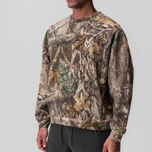 Sweat-shirt élégant pour homme à col rond avec imprimé camouflage, tissu tricoté, automne, écologique, respirant pour un confort tout au long de la journée - Product Image 2