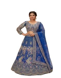 Lancement d'un lehenga à sequins évasés de 4 mètres, qualité exceptionnelle avec des couches de cancan et de toile, une fusion parfaite - Product Image 1