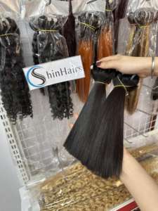 Tendance Black Bonestraight Bundles 10 "Têtes d'entraînement de cheveux humains vietnamiens bruts pour femmes modèle 1 sexe féminin - Product Image 6