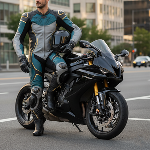 Traje de Motociclismo Profesional Personalizado para Hombre, Traje de Motocross de Cuero, Equipo de Protección para Motociclistas - Product Image 5