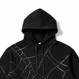 High Quality Hoodie Bulk <b>Men</b> Tracksuit Custom Label Heavyweight Hooded Sweatshirt Puff Print Streetwear Apparel - Product Image 4