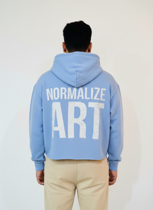 Sudaderas con Capucha Cortas de Estilo Urbano Personalizado, con Parches Bordados Desgastados, Diseño de Letras, Dobladillo con Borde Crudo y Corte Holgado - Product Image 2