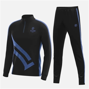 Men's <b>Retro</b> High Quality Soccer Jersey Track Suit Winter Sports Set with Customizable Name and Logo Printing - Product Image 5