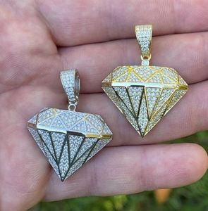 จี้เพชรโมอิสซาไนต์ทรงเพชรประดับโรเดียมทองคำขาว 14K  แบบสั่งทำพิเศษจาก ZAWO  วัสดุเงินแท้ 925  จี้แฟชั่นอัลลอย - Product Image 6