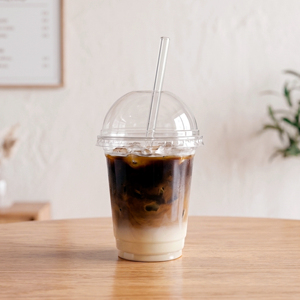 Transparent PP <b>Plastic</b> <b>Cup</b> With Dome Lid 12oz 16oz For Cold Coffee Milk Tea Beverage Round Disposable <b>Cup</b> - Product Image 1