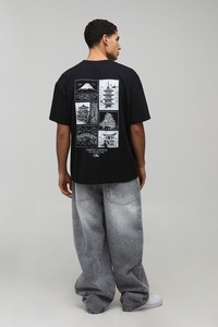 Camiseta Gráfica Estampada para Hombre OEM, Personalizada, Estilo Urbano, Manga Corta, Cuello Redondo, Prenda Casual de Moda - Product Image 5