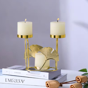 Premium Pillar Candlestick Holder Elegant Metal <b>Candle</b> Stand for Living Room Dining Table and Home Decor - Product Image 2