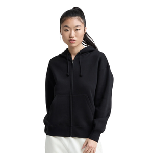 Womens Full <b>Zip</b> <b>Hoodie</b> with Straight Open Hem Trousers Two Piece Loose Tracksuit Drawstring Waist Side <b>Pockets</b> Casual Lounge Set - Product Image 1