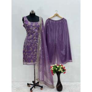 เสื้อผ้ามุสลิมแบบดั้งเดิมที่สวยงามมีลำดับการปักลายเสื้อผ้าเข้าชุดแบบหรูหราและอุปกรณ์เสริม Dupatta - Product Image 5