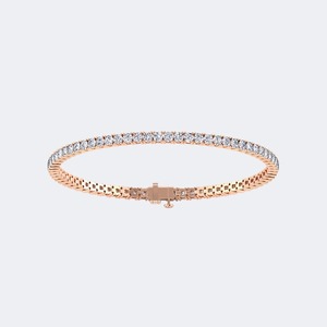 Bracelet en argent sterling 925 avec diamants ronds brillants cultivés en laboratoire pour femmes, luxe, 4,36 carats au total, couleur EF, pureté VS VVS, bijoux certifiés - Product Image 3