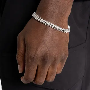 Bracelet minimaliste en argent 925, bracelet à chaîne géométrique - Product Image 2