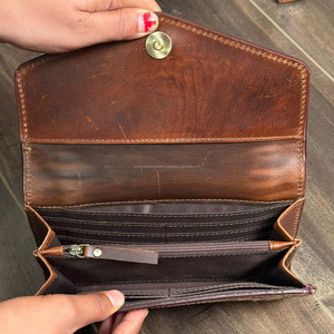 2025 nouveau concepteur de luxe usiné à la main en cuir carte porte-monnaie Long portefeuille Vintage dames à la mode véritable pochette en peau de vache - Product Image 6