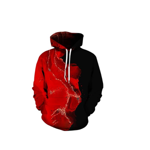 Sudadera con capucha estilo streetwear al por mayor, mezcla duradera de poliéster y spandex, estampado audaz en toda la prenda, detalles reflectantes, sudaderas con capucha para hombre - Product Image 1