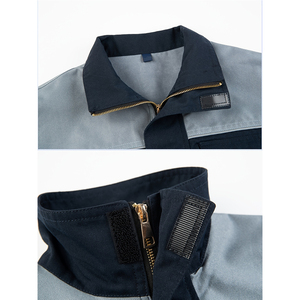 Overol de Trabajo Gris para Hombre, Poliéster Resistente a la Abrasión, Múltiples Bolsillos, Manga Larga, Cierre Frontal con Cremallera, Uniforme - Product Image 5