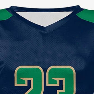 Maillot de football américain col en V pour homme adulte, manches courtes, en mesh respirant, vêtement de sport, numéro 23, vert marine, impression sublimée - Product Image 4