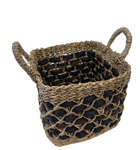 ตะกร้าเก็บของทรงสี่เหลี่ยมอเนกประสงค์ ทำจากผักตบชวา เป็นมิตรกับสิ่งแวดล้อม หรูหรา - Product Image 1