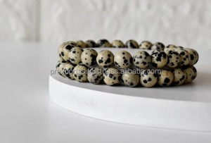 Dalmation Jasper Gemstone Beaded Bracelet for Women and <b>Men</b> Daily Use Gift with Lab Tested Certificate and Luxury Style - Product Image 4