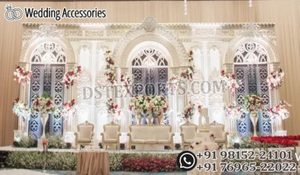 Plus grande scène de spectacle en fibre pour mariage indien du sud, réception de mariage juif et indien, et aménagement de scène de mariage musulman d'inspiration marocaine - Product Image 2