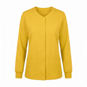 Chaquetas Médicas Personalizadas para Trabajo, Chaqueta de Enfermería con Cierre de Broches y Cuello Redondo, Precio de Fábrica al por Mayor, Descuento por Volumen - Product Image 2